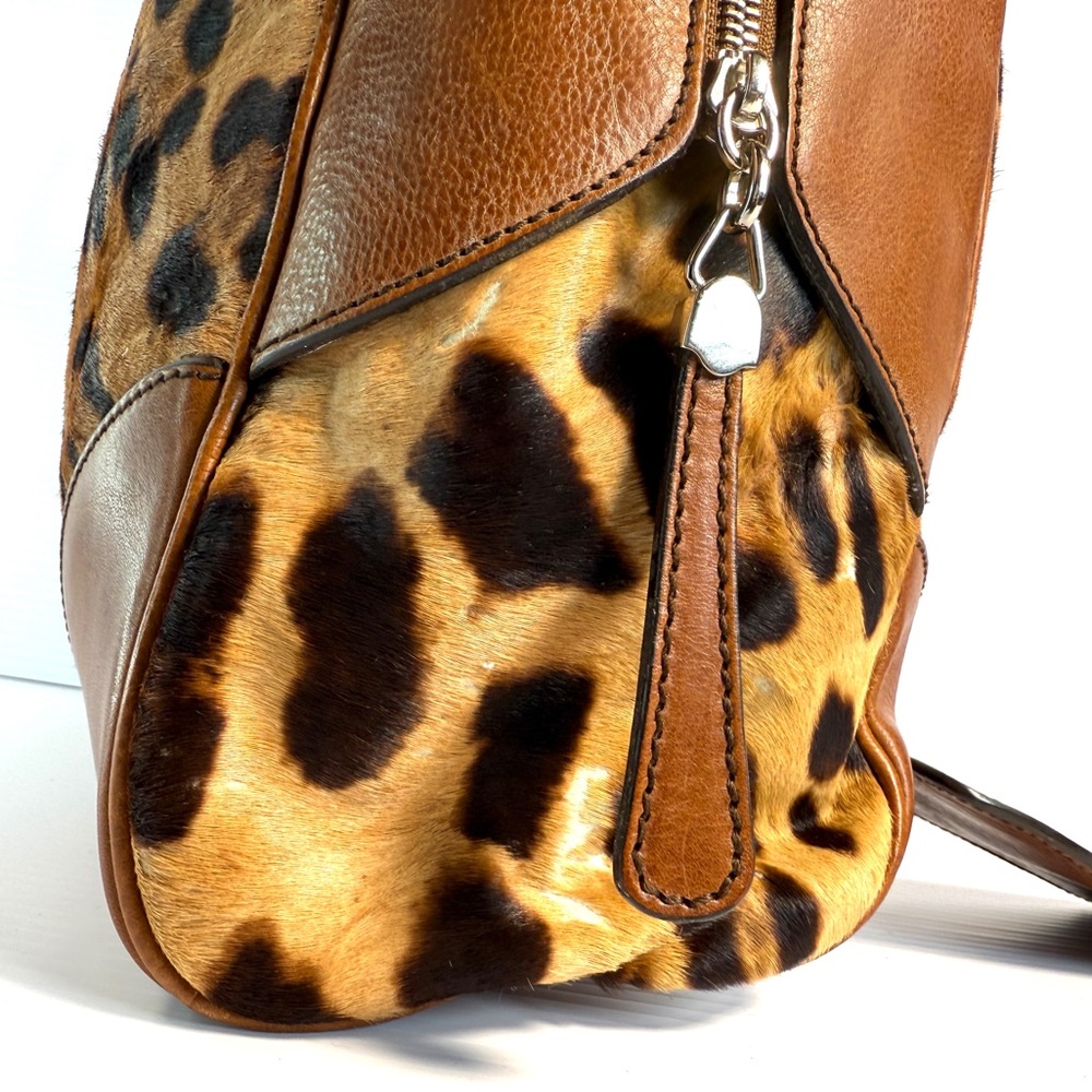 Dolce & Gabbana Leopard Print Satchel with Brown Accents - Picture 7 of 16